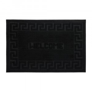 Коврик придверный 40*60 см, черный,  "Welcome"  VORTEX