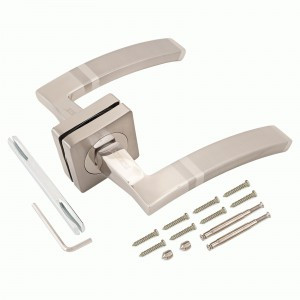 PUERTO AL 520-02 SN/NP мат.никель/никель Комплект дверных ручек, ручки 2шт, б/мех.  (20)