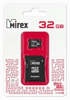 Флэш-карта (памяти) microSDHC адаптер MIREX 32GB (UHS-I, U1, class 10)