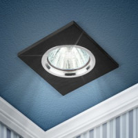 ЭРА KL57 SL/BK св-к встр. литой алюмин. MR16,12V/220V, 50W серебро/черный 2624