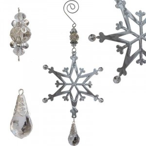 Металлическая подвеска "Новогодняя снежинка" 10,7х10 см Волшебная страна
