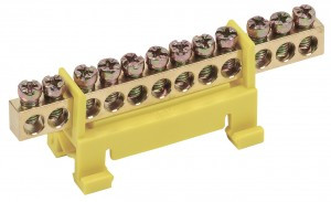 IEK шина PE "земля" на DIN-изол тип "Стойка" ШНИ-6х9-12-С-Ж