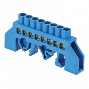 EKF Шина N "Ноль" (нул.) 8х12мм 125A 8х12 14 отв/нейлон. корп. на DIN-рейку латунь EKF PROxima