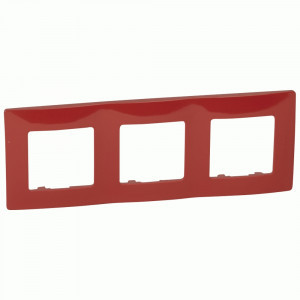 IEK ETIKA рамка СУ 3 мест. красный 672533