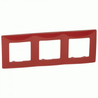 IEK ETIKA рамка СУ 3 мест. красный 672533