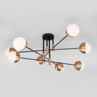 Eurosvet люстра E27 8x60W 1000х0х380 металл белый/латунь Nuvola 70129/8 a057080