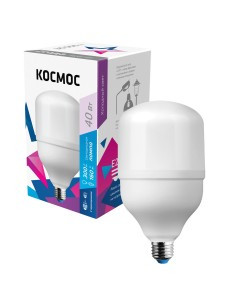 КОСМОС ЛОН A100 высокомощ E27 40W 3650lm 6500K 6K мат 152x100 LksmHWLED40WE2765