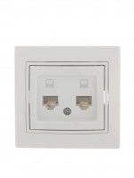 Lezard Мира роз. компьют. СУ 2 мест. бел. (RJ45) (корпус PC) 701-0202-141