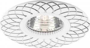 Feron св-к встр. MR16 GU5.3 круг белый-хром металл 95(60)x20 GS-M388 28888