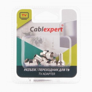 Штекер F RG6 обжимное соединение Cablexpert, BL5, цена за блистер, SPL6-03, 17539