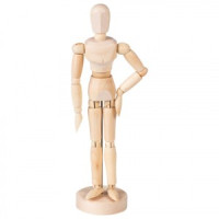 Манекен человека художественный BRAUBERG ART "CLASSIC", мужской, дерево, высота 20 см, 191287