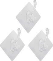 Крючки самоклеящиеся PH-02 3шт/уп, 7*7см, пластик (кратность 24!!!) 104941 Рыжий Кот