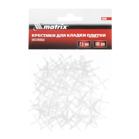 Крестики, 2.5 мм, для кладки плитки, 100 шт Matrix
