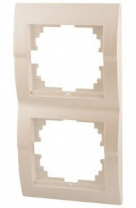 Lezard DERIY рамка 2 мест. верт. перламутр