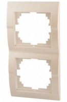 Lezard DERIY рамка 2 мест. верт. перламутр