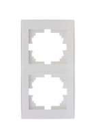 Lezard RAIN рамка 2 мест. верт. бел. (PC) 703-0202-152