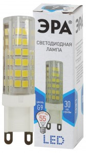 ЭРА стандарт G9 220V 7W(560lm) 4000K 4K 55x16 JCD-7w-220V-corn, ceramics-840-G9 силикон, керамика 45