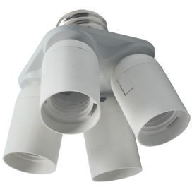 Ecola переходник с цоколя E40 на 4хE27 Узкий Белый A8T44WEAY