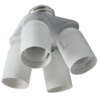 Ecola переходник с цоколя E40 на 4хE27 Узкий Белый A8T44WEAY