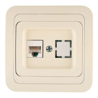 Makel Mimoza роз. компьют. СУ 1 мест. крем. (RJ45) 25035