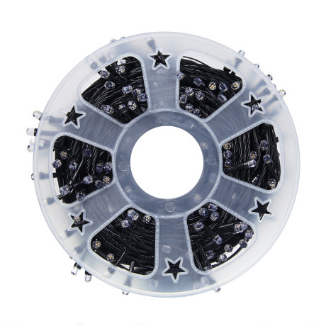 СНОУ БУМ Гирлянда эл. вьюн 30м, 300LED, аква, 8 режимов, ПВХ черный, 220В