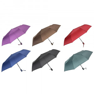 Зонт универсальный, автомат, сплав, полиэстер, 53,5см, 8 спиц, 6 цветов
