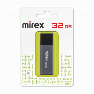 Флеш-диск USB 32 ГБ Mirex STIFF GRAY 32GB (ecopack)