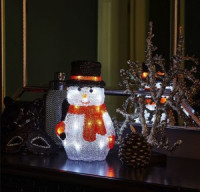 Фигура новогод. &quot;Снеговик3&quot; 2.5W 30LED белый 18x15x27см ULD-M1827-030/STA  IP20 Uniel