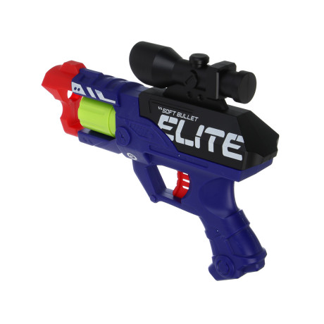 ИГРОЛЕНД Бластер "Меткий выстрел" с мягкими пулями, 12 пуль, ABS, 25х20х8 см, 2 дизайна