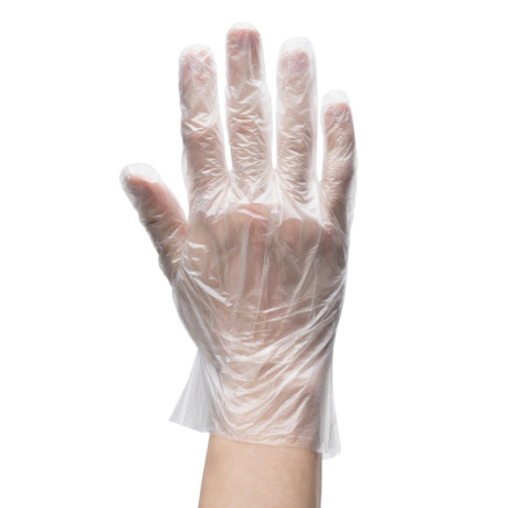 Перчатки одноразовые полиэтиленовые, прозрачные, 100 шт. (50 пар) L