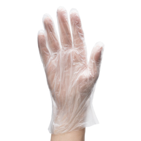 Перчатки одноразовые полиэтиленовые, прозрачные, 100 шт. (50 пар) L