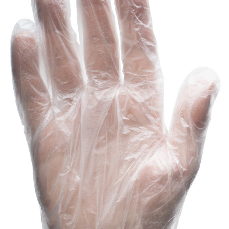 Перчатки одноразовые полиэтиленовые, прозрачные, 100 шт. (50 пар) L