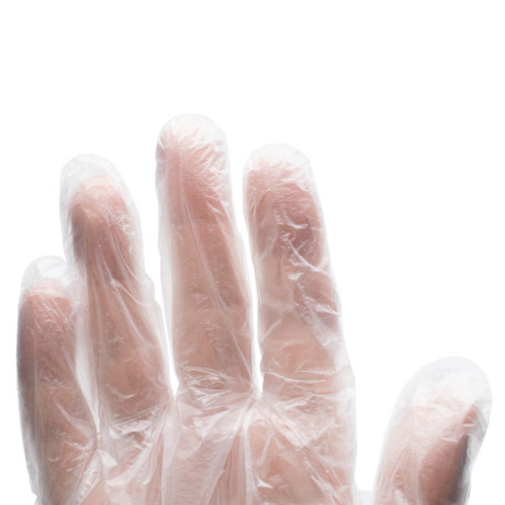 Перчатки одноразовые полиэтиленовые, прозрачные, 100 шт. (50 пар) L
