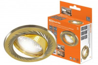 TDM GU5.3 MR16 50W св-к встр 02-02 поворот 12/220В мат зол/ник литая сталь (10!) SQ0359-0005