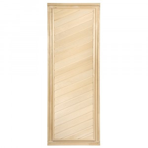 Дверь деревянная глухая диагон 25кг/1,9х0,7м липа/короб сосна компл ручки/петли 3684 Банные штучки