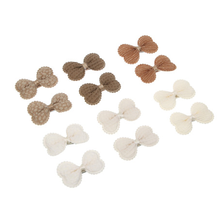 ЮНИLOOK Зажим для волос детский, 2шт, 5,5х3,5см, 6 цветов, полиэстер, металл, ACS25-4