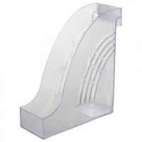 Лоток вертикальный для бумаг BRAUBERG &quot;Office&quot;, 255х95х290 мм, прозрачный, 237231