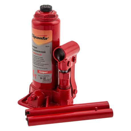 Домкрат гидравлический бутылочный, 4 т, h подъема 180 - 320 мм Sparta Compact