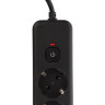BY Удлинитель, сетевой фильтр Black 5 розеток, 3 м, выкл., 2500Вт,чёрный