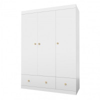 Шкаф трехсекционный Polini kids Fun 1360, белый (мест 4)