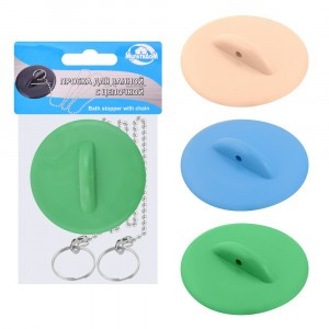 Пробка д/ванной с цепочкой "Колор" (кратность 10шт!!!), полимер МГ34-4 Мультидом