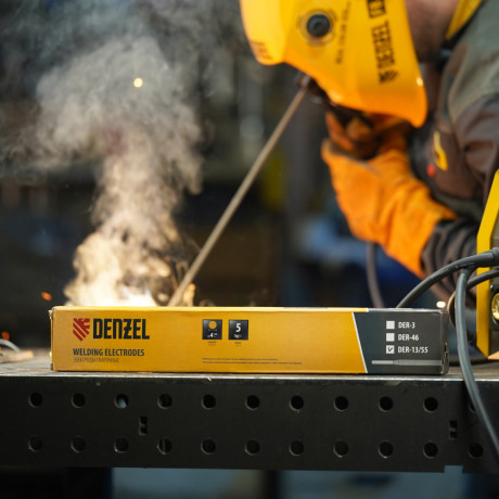 Электроды DER-13/55, диам. 4 мм, 5 кг, основное покрытие Denzel