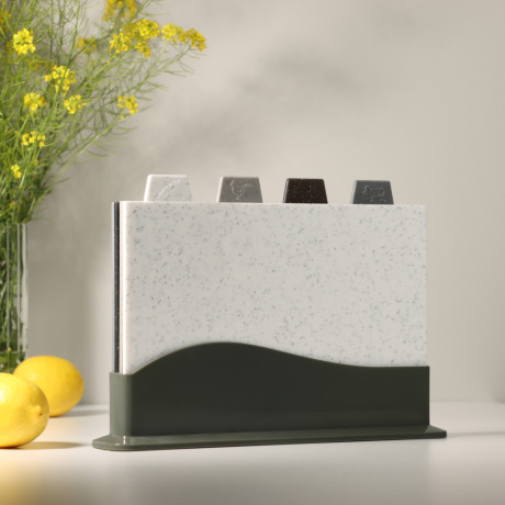 SATOSHI Набор досок разделочных на подставке 5пр, 30х22см, пластик