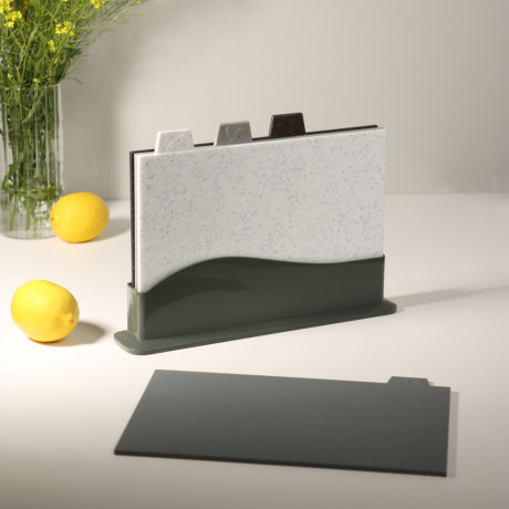 SATOSHI Набор досок разделочных на подставке 5пр, 30х22см, пластик