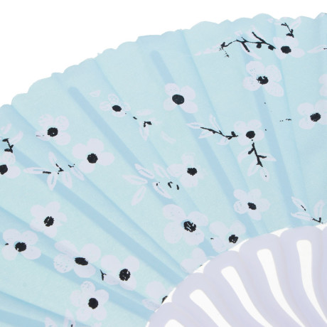 ЮНИLOOK Веер складной тканевый с рисунком сакура, 23 см, полиэстер, пластик, 6 цв.