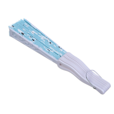 ЮНИLOOK Веер складной тканевый с рисунком сакура, 23 см, полиэстер, пластик, 6 цв.