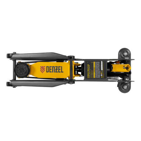 Домкрат гидравлический подкатной, 2 т, 135-385 мм, в пласт. кейсе Denzel