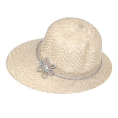 GALANTE Шляпа женская, р.58, 100% полиэстер, бежевый, ВЛ25-30