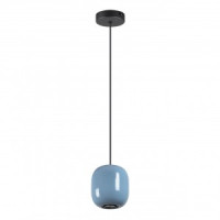 ODEON LIGHT 5053/1B PENDANT ODL24 311 чер./голубой/мет Подвес GU10 LED 4W OVALI 79