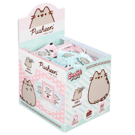 SWEET POPS PUSHEEN Карамель круглая на палочке, 10 г.